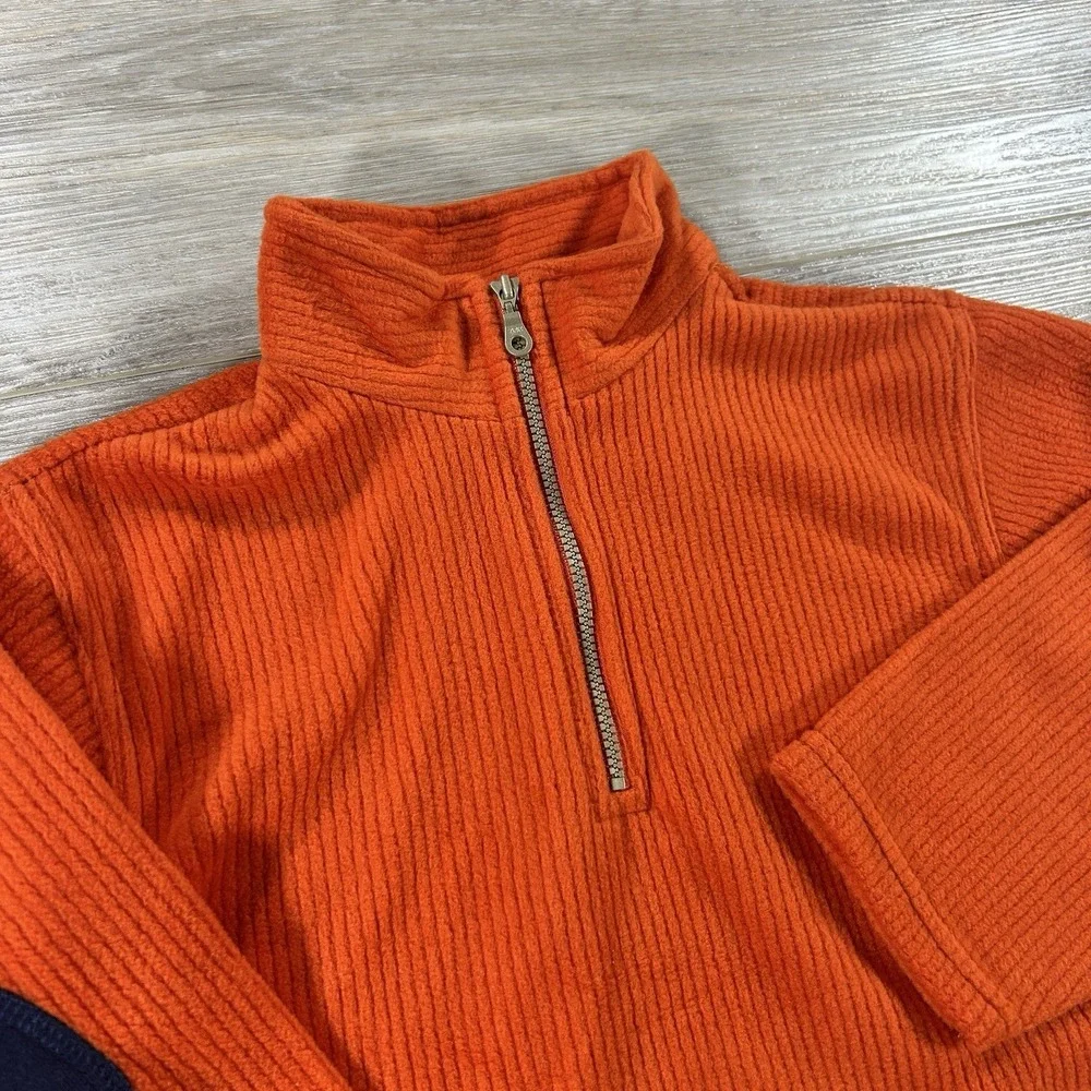 VTG 2001 Gymboree‎ 5yrs Homegrown Collection Orange Fleece Pine Trees 1/4 Zip